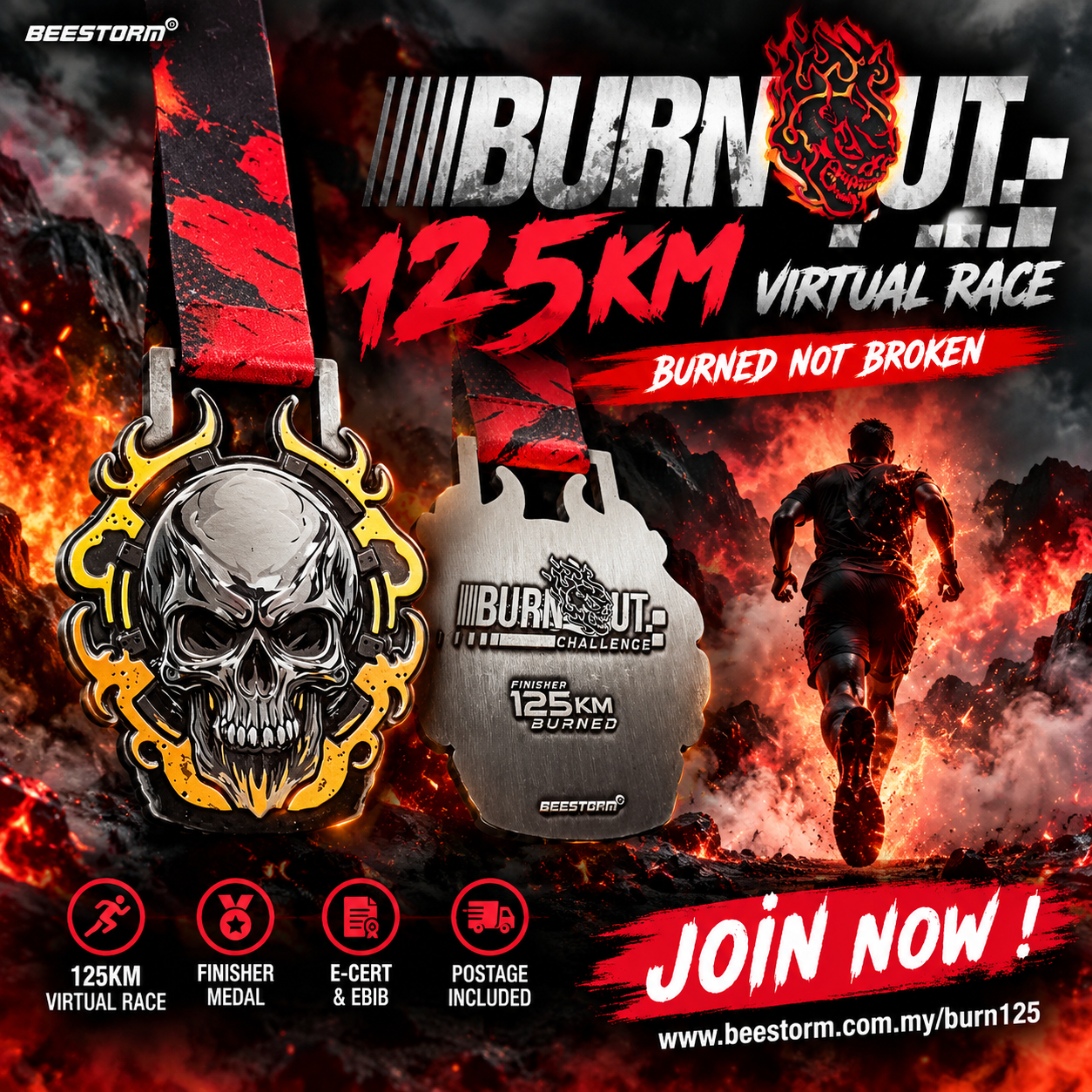 BURNOUT | 125K event banner